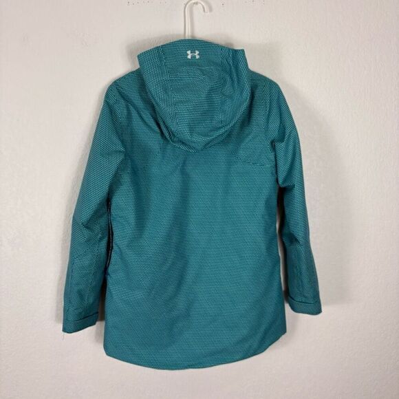 Under Armour Storm Light Blue Patterned Hooded Ski/Snowboard Fleece Lined Winter - Picture 8 of 13